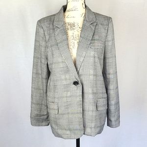 Mode Blazers Blazers longs Honey Punch Blazer long motif \u00e0 carreaux style d\u00e9contract\u00e9